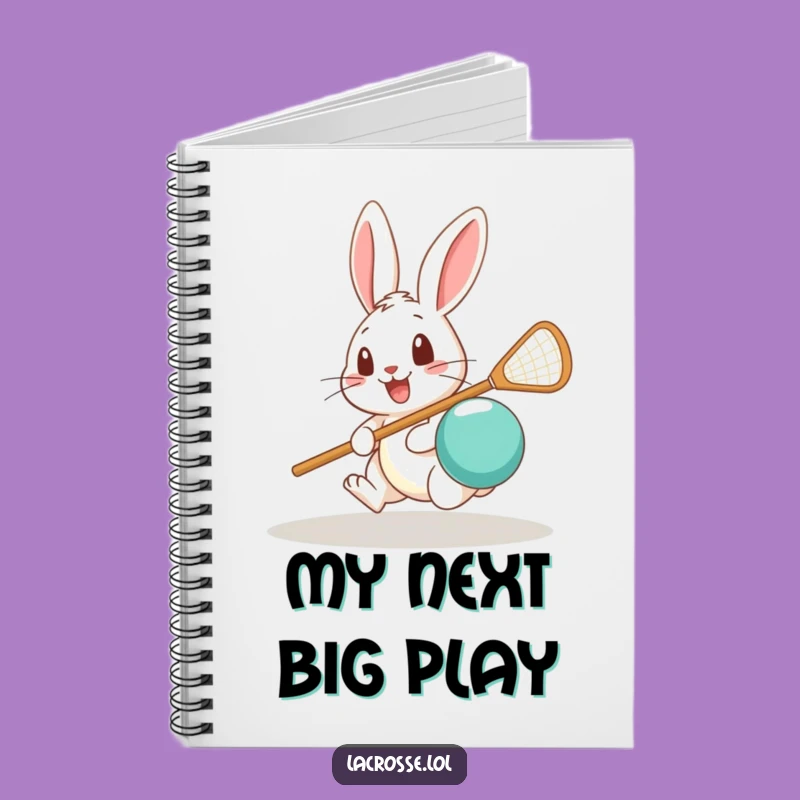 Funny Rabbit Lacrosse Notebook: Jot Down Ideas with Surprised Flair